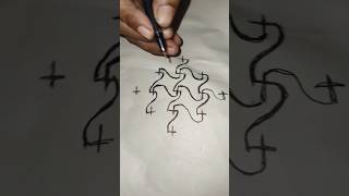 Simple nelaganta muggulu rangoli easy simple viral popular Sanjuworld99 trending ytshorts [upl. by Aerbas]