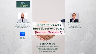 FIDIC Contracts Introductory CourseMODULE 1 Lecture 2 [upl. by Eeroc]