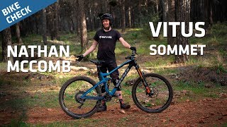 Nathan McComb  Vitus Sommet CRX 2019  Bike Check [upl. by Adnalay]