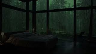 Rain Sounds for Sleeping  Cure Insomnia to Deep Sleep with Heavy Rain amp Thunder in Forest at Night [upl. by Dagley858]