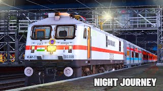 Indian Railways Train Simulator Pc Gameplay  Full Night Journey With Heavy Traffic [upl. by Nrubyar]