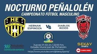 Campeonato FÚTBOL ⚽ NOCTURNO PEÑALOLÉN  Hernan Espinoza vs Diablos Rojos [upl. by Lalitta]