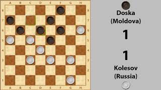 Kolesov  Doska World Draughts64 Championship 1998 [upl. by Sipple949]