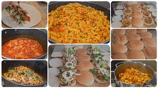 Easy school lunch recipe ideas💡 Mazydaar chicken veg Pasta Yummy Homemade Burgers 🍔 amihalima [upl. by Eisyak]