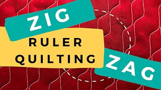 RULER QUILTING a MODERN ZIGZAG design for BEGINNERS [upl. by Josler]