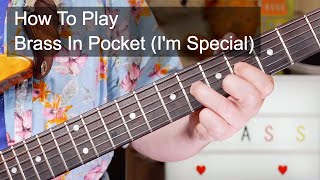 Brass In Pocket Im Special The Pretenders Guitar amp Bass Lesson [upl. by Alvinia46]