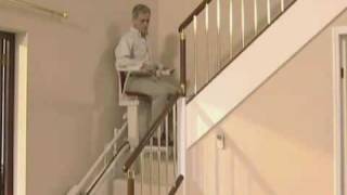 Curved Stairlift—StairLiftsHomecom [upl. by Kile]