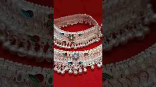 Latest silver anklet tradsnol payal letestdesign jewellery latestfashion2024 subscribe [upl. by Lavicrep870]