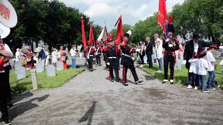 Fête des Francs Arquebusiers de Visé 4 juillet 2021 Entrée au cimetière [upl. by Wivestad]