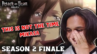 MIKASA CONFESSES HER LOVE this is insane  ATTACK ON TITAN SEASON 2 EPISODE 12 REACTION [upl. by Ttelrahc780]