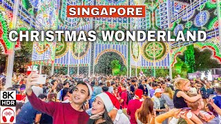 🇸🇬8K  Christmas Wonderland  Most Beautiful Christmas In Singapore 🎄🎁 [upl. by Sheya]