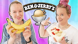 WIR MACHEN BEN amp JERRYS EIS SELBER Chunky Monkey Strawberry Cheescake amp Cookie Dough Eisrezepte [upl. by Accalia982]