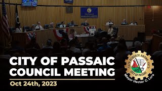 Passaic Council Meeting  October 24th 2023 [upl. by Strohl]