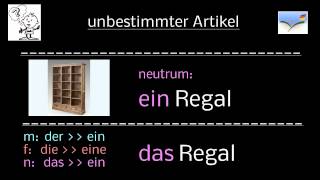 Aula124DeutschKurs  unbestimmter Artikel [upl. by Mavra659]