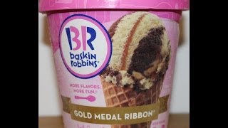 BaskinRobbins Gold Medal Ribbon Ice Cream Review [upl. by Natsrik]