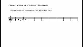 Melodic Dictation 9 Diatonic Moderate [upl. by Oicram]