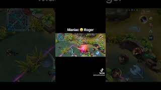 Roger Maniac Gameplay Highlights Outplayed Enemies mobilelegends mlbb mobilelegendsbangbang [upl. by Eellac]