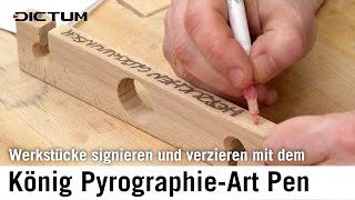 Werkstücke signieren und verzieren mit dem PyrographieArt Pen  Tutorial [upl. by Ettegroeg]