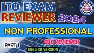 2024 LTO EXAM REVIEWER ENGLISH VERSION Part 1 [upl. by Skolnik97]