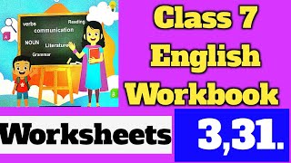 class 7 English Workbook Worksheet 331 Remediation worksheet कक्षा 7 वर्कबुक [upl. by Atirehgram]