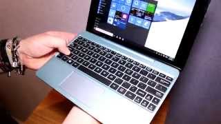 ASUS Transformer Book T100HA  Erstes Windows 10Tablet im HandsOn [upl. by Saitam]