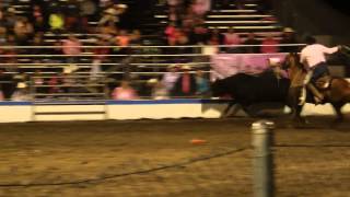 Lewiston Roundup 2014 Bull Takes Victory Lap [upl. by Yuu]