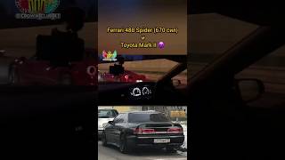 Toyota Mark II vs Ferrari🔥 toyotamark2 jdm 2jzgte 1jzgte [upl. by Gilbertina]