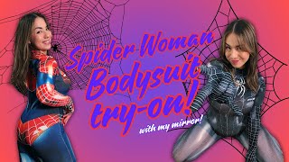 Tight Bodysuit Try OnSpider Woman Edition [upl. by Yrotciv]