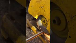 Steel Shaft Cutting in High Speed Cutter shortvideos lathechuck machinary [upl. by Nrublim]