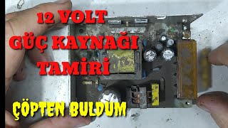 12 VOLT GÜÇ KAYNAĞI TAMİRİ ÇÖPTEN BULDUK [upl. by Toile596]