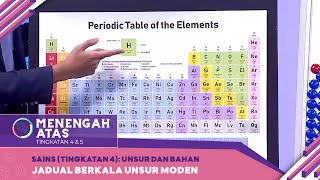 Menengah Atas 2022  Klip  Sains Tingkatan 4 Unsur dan Bahan  Jadual Berkala Unsur Moden [upl. by Idnib188]