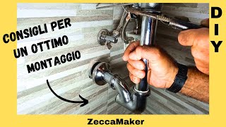 Come Montare il SIFONE del LAVABO TUTORIAL Idraulica FAI DA TE [upl. by Paxton483]