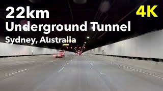 4K 22km Underground Tunnel｜M8  M4 WestConnex Sydney Australia｜Night Drive [upl. by Eimarrej]