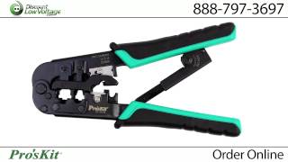 Ratcheting Crimp Tool  RJ11 and RJ45 Crimp Tool [upl. by Ellenwahs238]