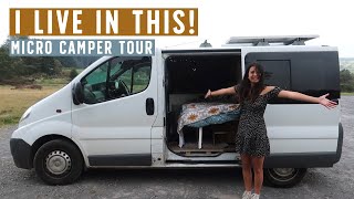 VAN TOUR  Vauxhall Vivaro SWB Micro Camper Conversion for Full Time Van Life [upl. by Roda]