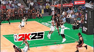 LeBron James And1 Dunk Over Shaq amp Pierce  1011 Heat vs 1011 Celtics  NBA 2K25 XSX 4K [upl. by Hahnke]