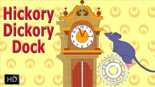 Hickory Dickory Dock  HD Nursery Rhymes Songs with Lyrics  Cartoon Animation Songs [upl. by Miett]