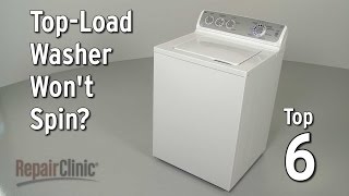 TopLoad Washer Won’t Spin — Washing Machine Troubleshooting [upl. by Folger]