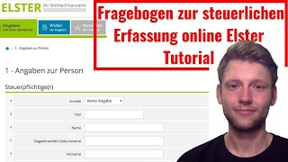 Fragebogen zur steuerlichen Erfassung 2024 online Elster [upl. by Aryajay]