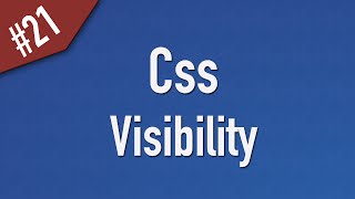 Learn Css in Arabic 21  Visibility  Visible Hidden  Css 2 [upl. by Acnalb]