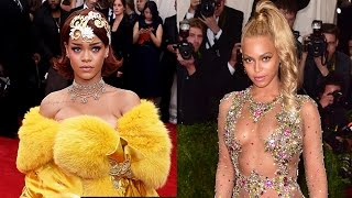 Rihanna vs Beyonce Gowns at Met Gala 2015 [upl. by Averil]