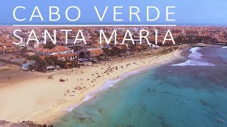 Cabo Verde Sal Santa Maria beach by drone [upl. by Rheingold]