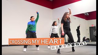 Crossing My Heart Dance Practice Behind The Scenes [upl. by Zullo]