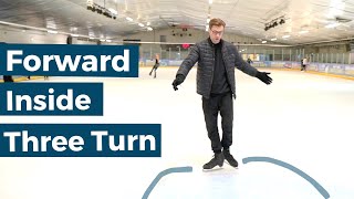 Mastering the Forward Inside 3 turn on Ice  Beginner Ice Skating Move [upl. by Isbel91]