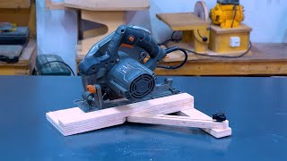 Make DIY Adjustable Circular Saw Track Rail Guide For Perfect Crosscut [upl. by Polard940]