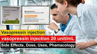 vasopressin 20 unitsmL injection  Uses Side Effects Dosage  vasopressin mechanism of action [upl. by Ynaffik]