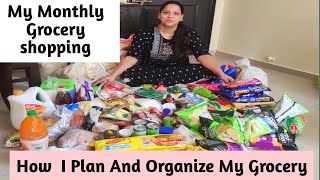 Indian Monthly Grocery Shopping Planning amp Organization  How I store Food Items in the Kitchen [upl. by Assina21]