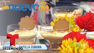 Recetas de cocina Descubre cómo hacer Natilla Cubana  Un Nuevo Día  Telemundo [upl. by Aelber]