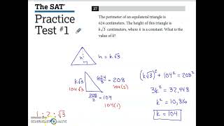 SAT Practice Test 1 Math Module 1 Problem 27 [upl. by Daigle]