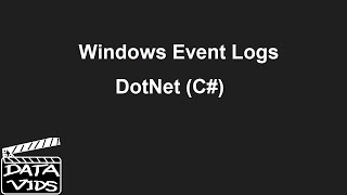 Windows EventLogs in DotNet easy logging setup [upl. by Keri]